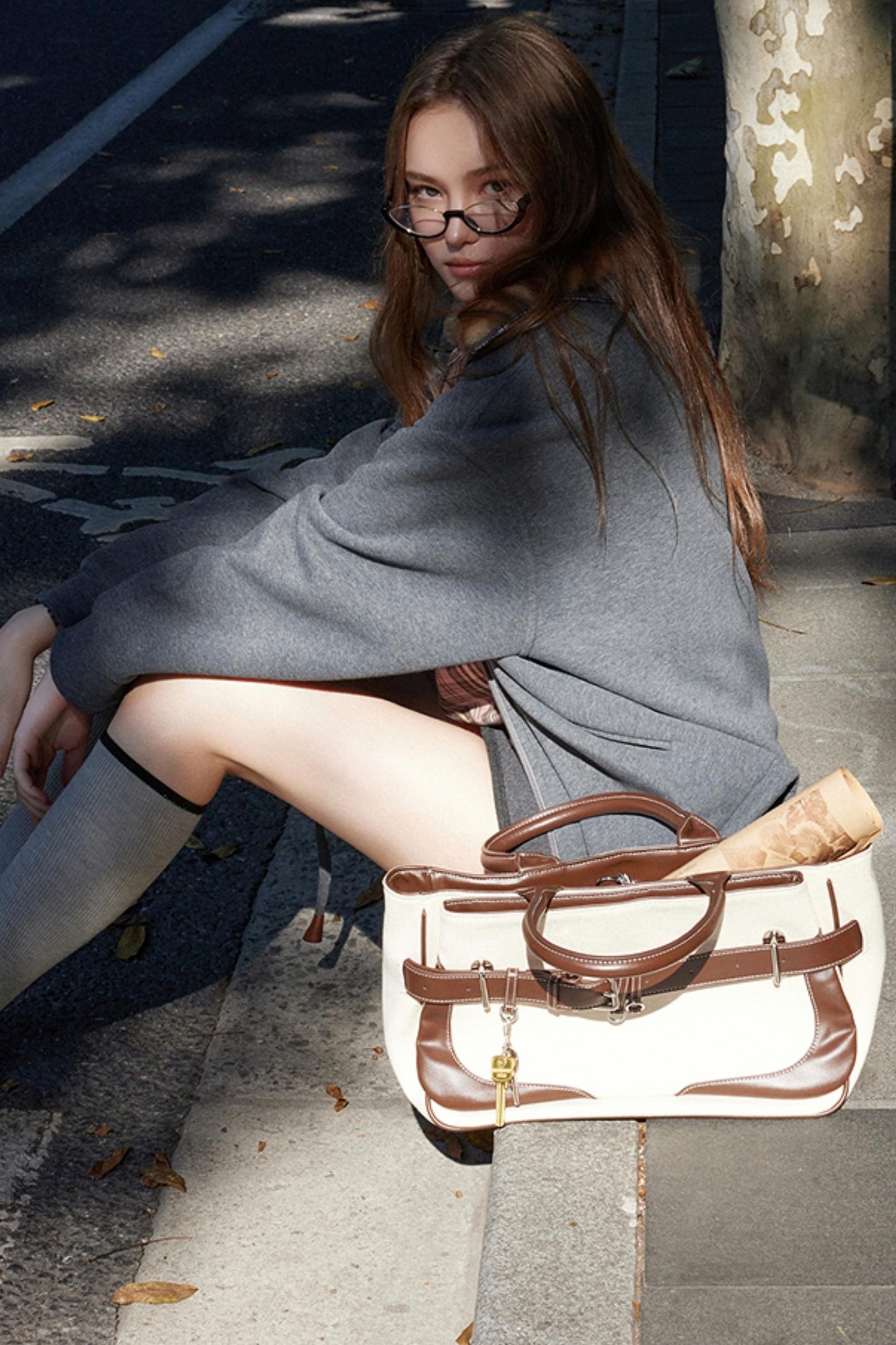 Patch Embroidered Baggy Coat