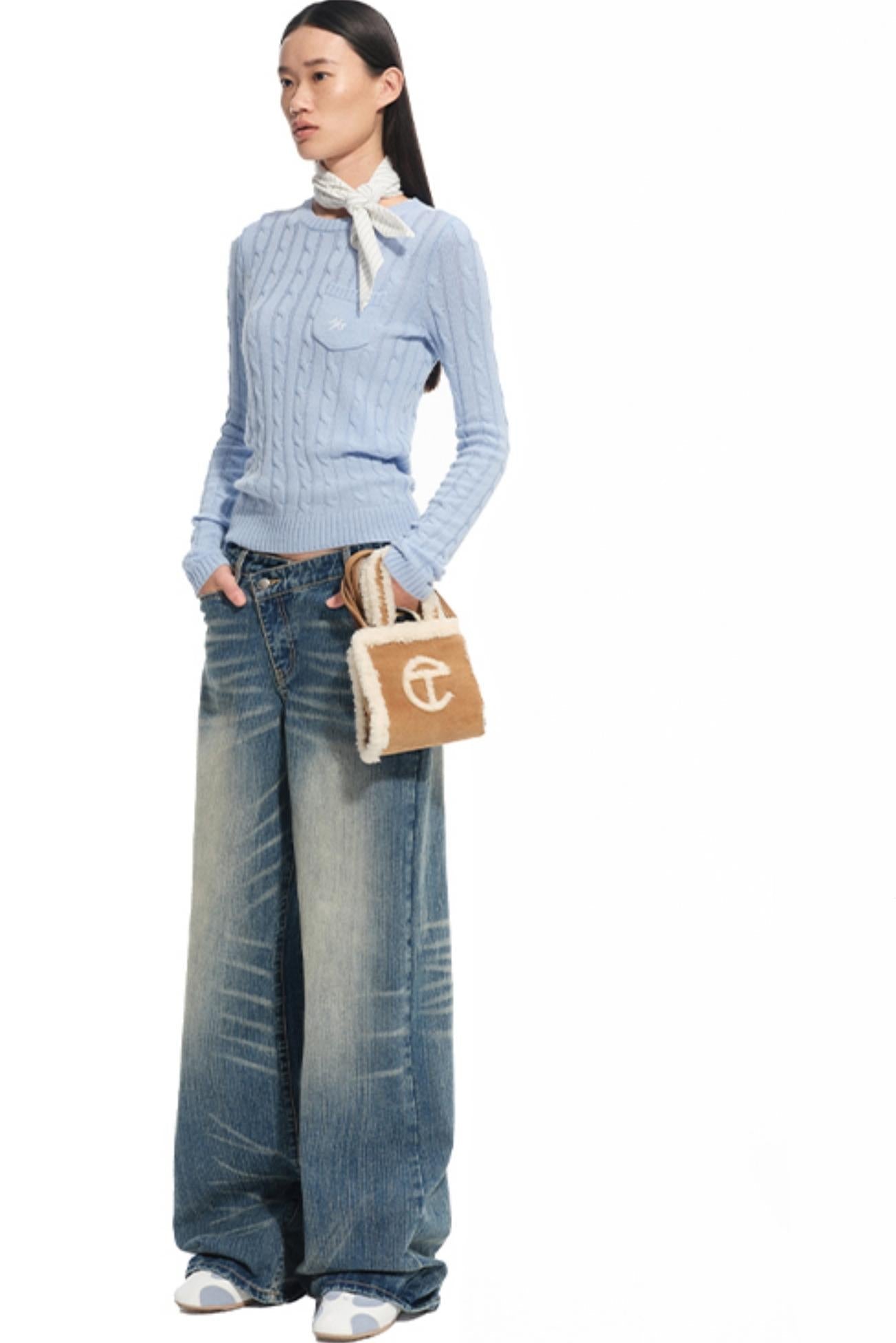 Blue Spring Straight Jeans