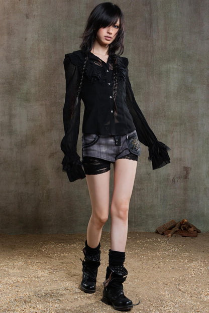 Punk Street Irregular Strappy Shorts