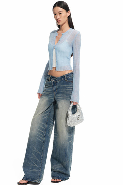Blue Spring Straight Jeans