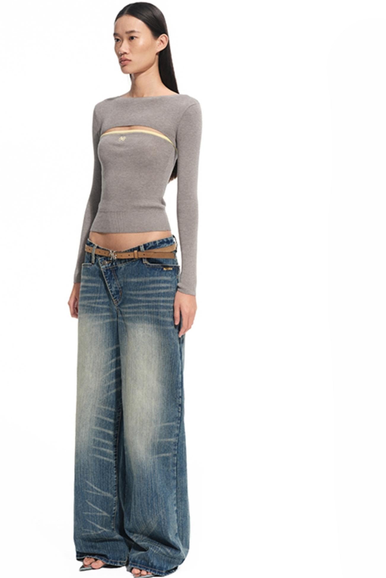 Blue Spring Straight Jeans