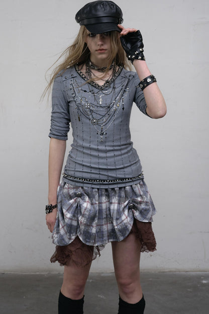 Retro V-Neck Tee Set-Up