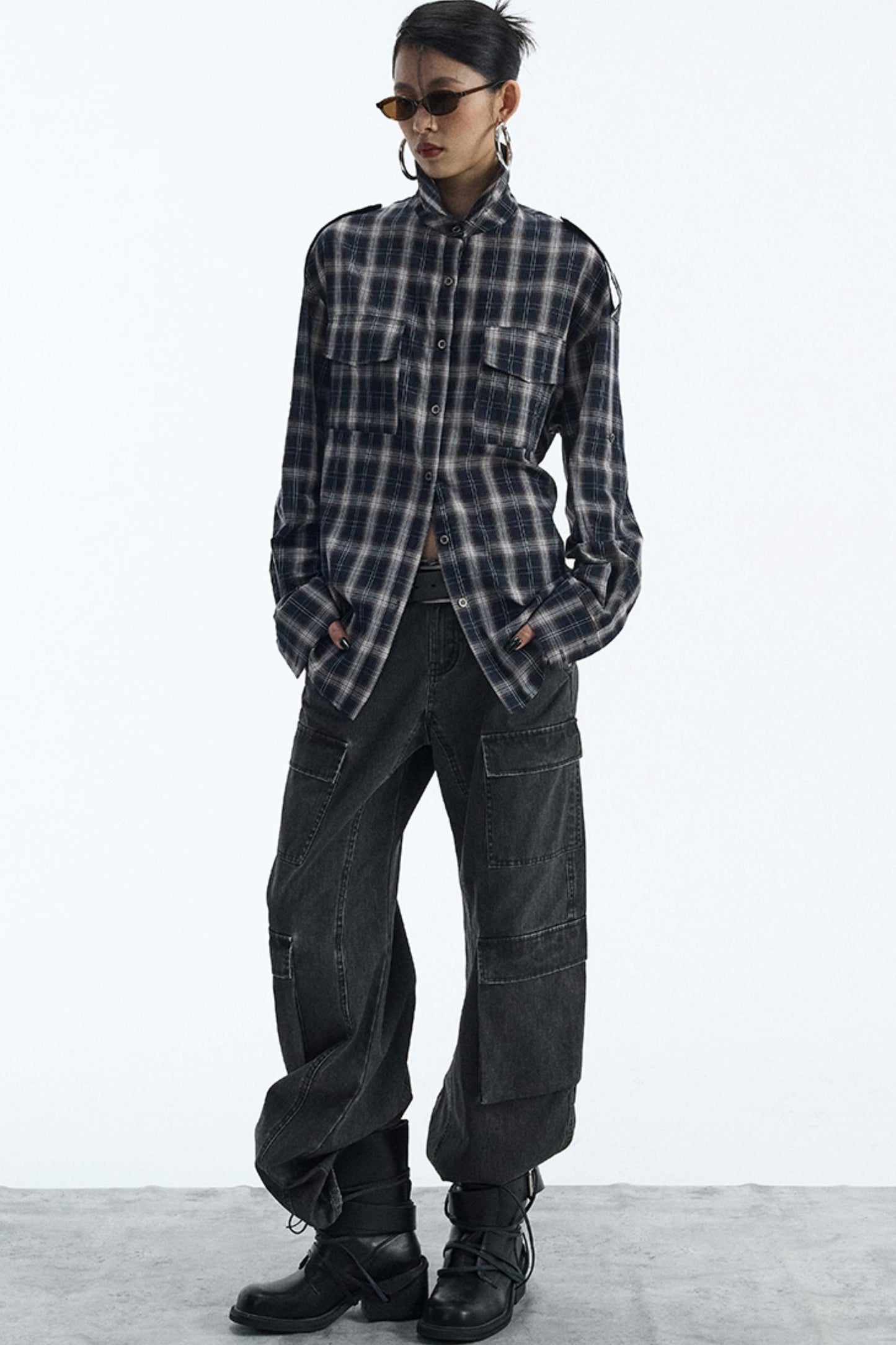 Vintage Black Lapel Shirt