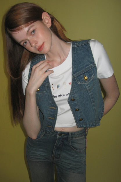 Vintage Denim Vest