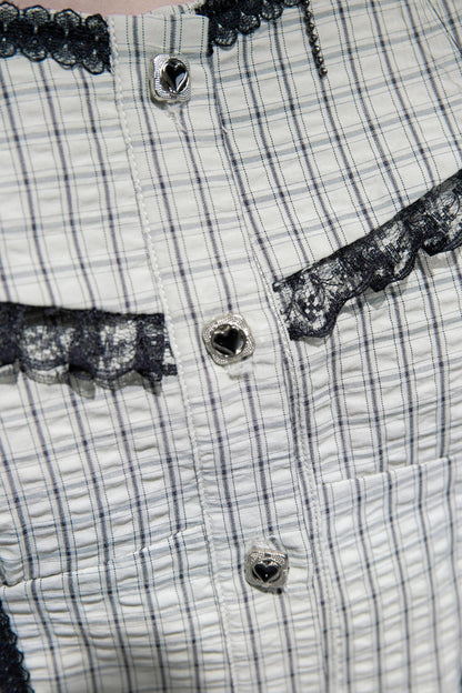 City Light Grey Slit Skirt