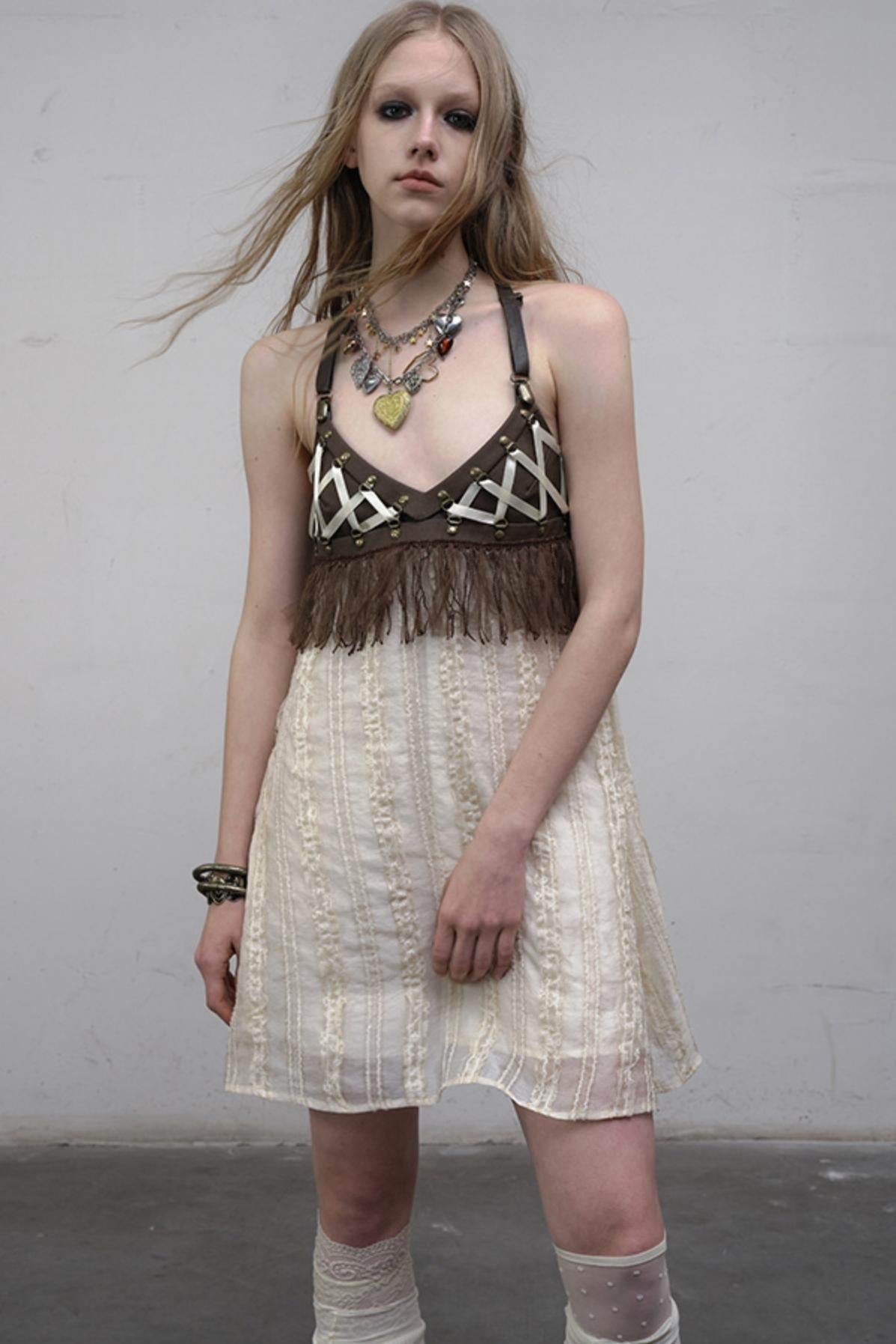 Luxury Halter Leather Dress