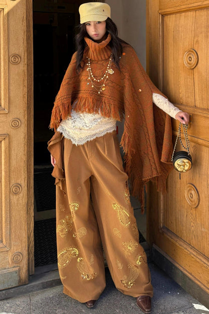 Retro Lace Long Sleeves Top