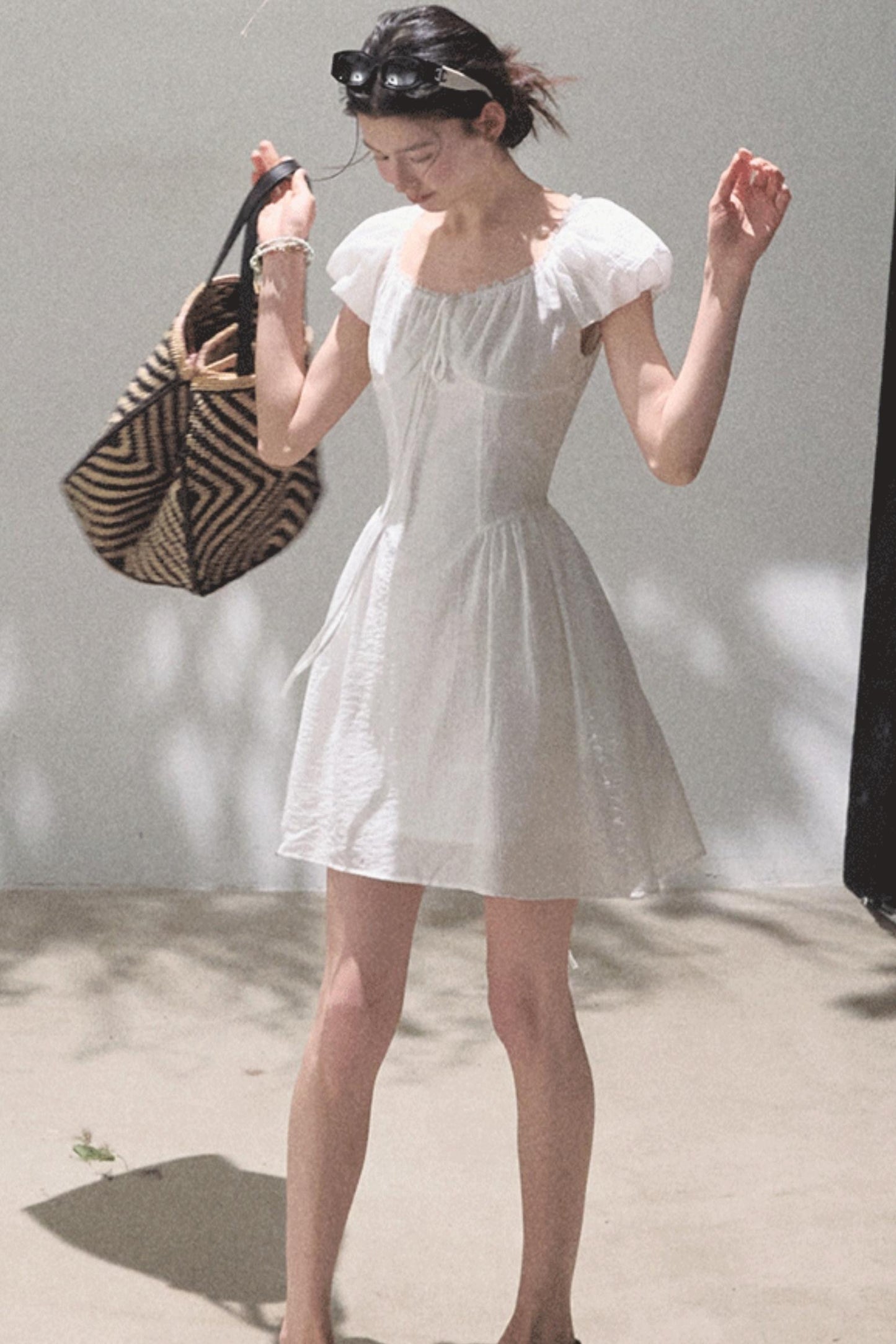 Luminous Cotton Tea Dress