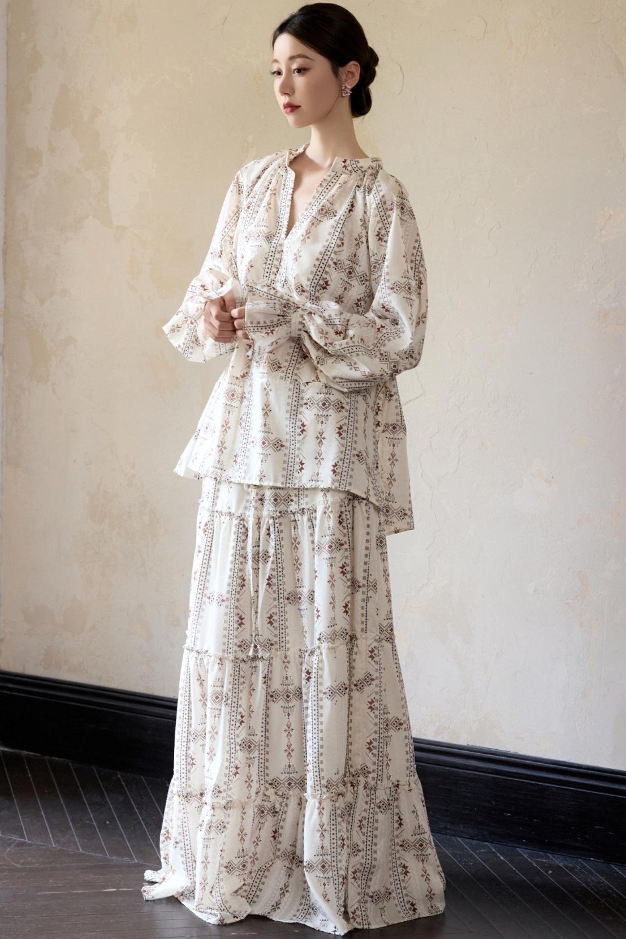 Retro National Resort Style Skirt