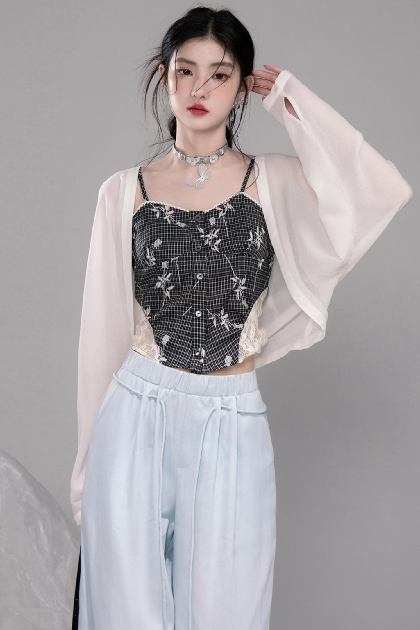 Cool Oxygen Bat-Sleeve Cardigan