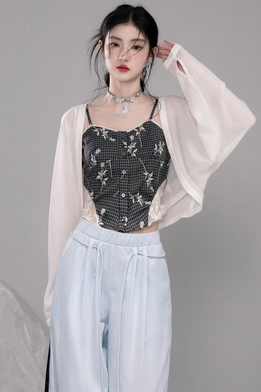 Cool Oxygen Bat-Sleeve Cardigan