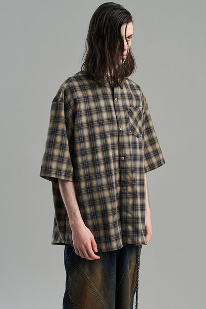 Luxury Studded Plaid Shirt