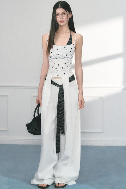 Polka Dot Wide Leg Pants