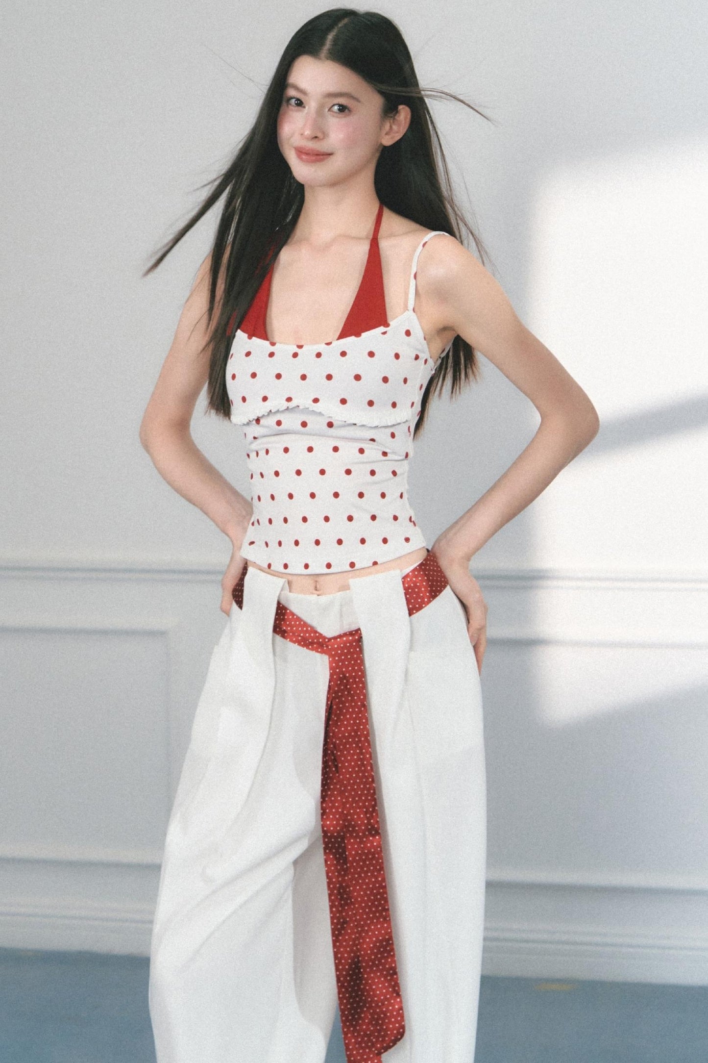 Polka Dot Wide Leg Pants