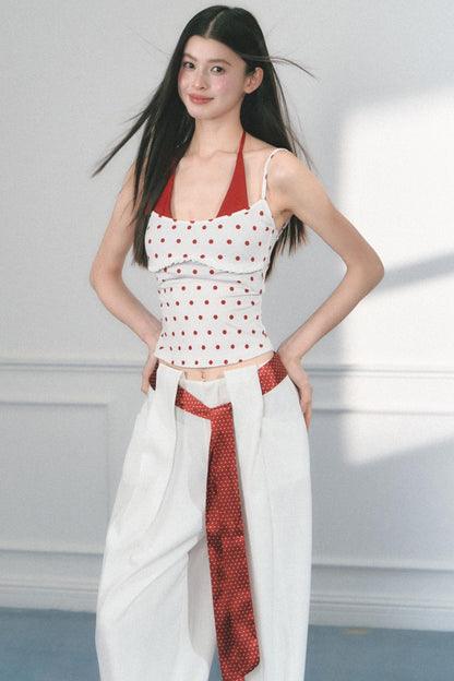 Polka Dot Wide Leg Pants