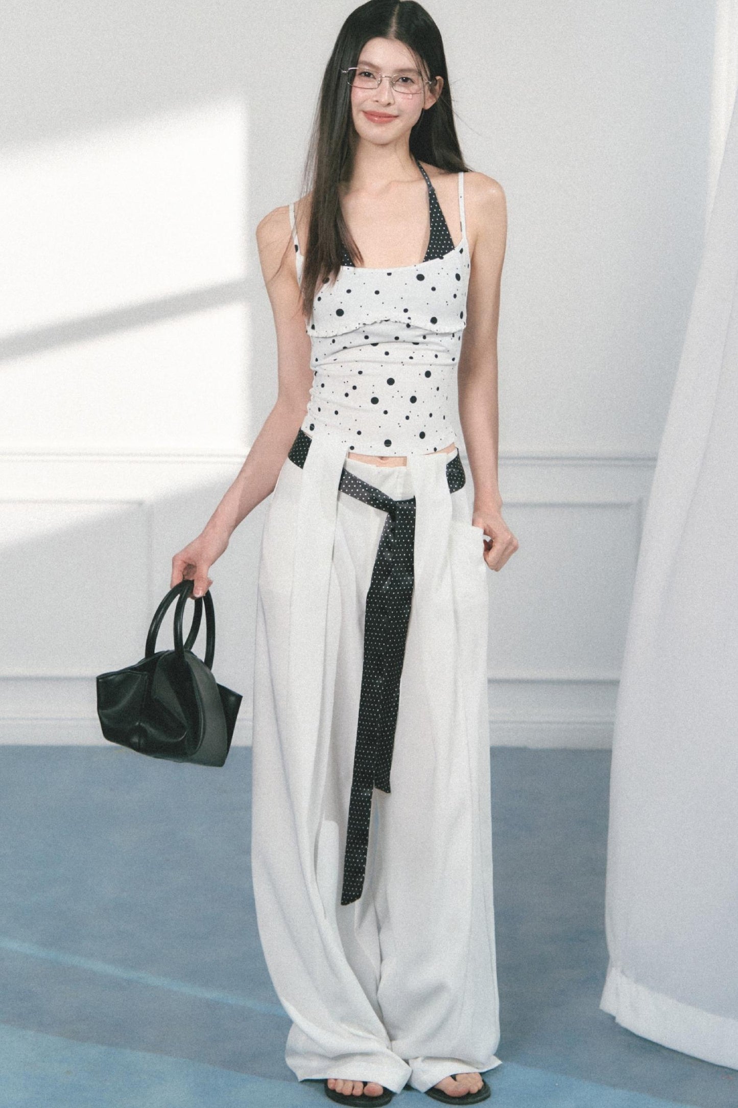 Polka Dot Wide Leg Pants
