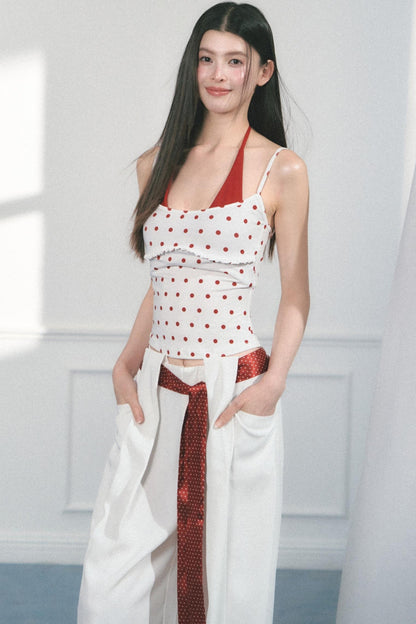 Polka Dot Wide Leg Pants