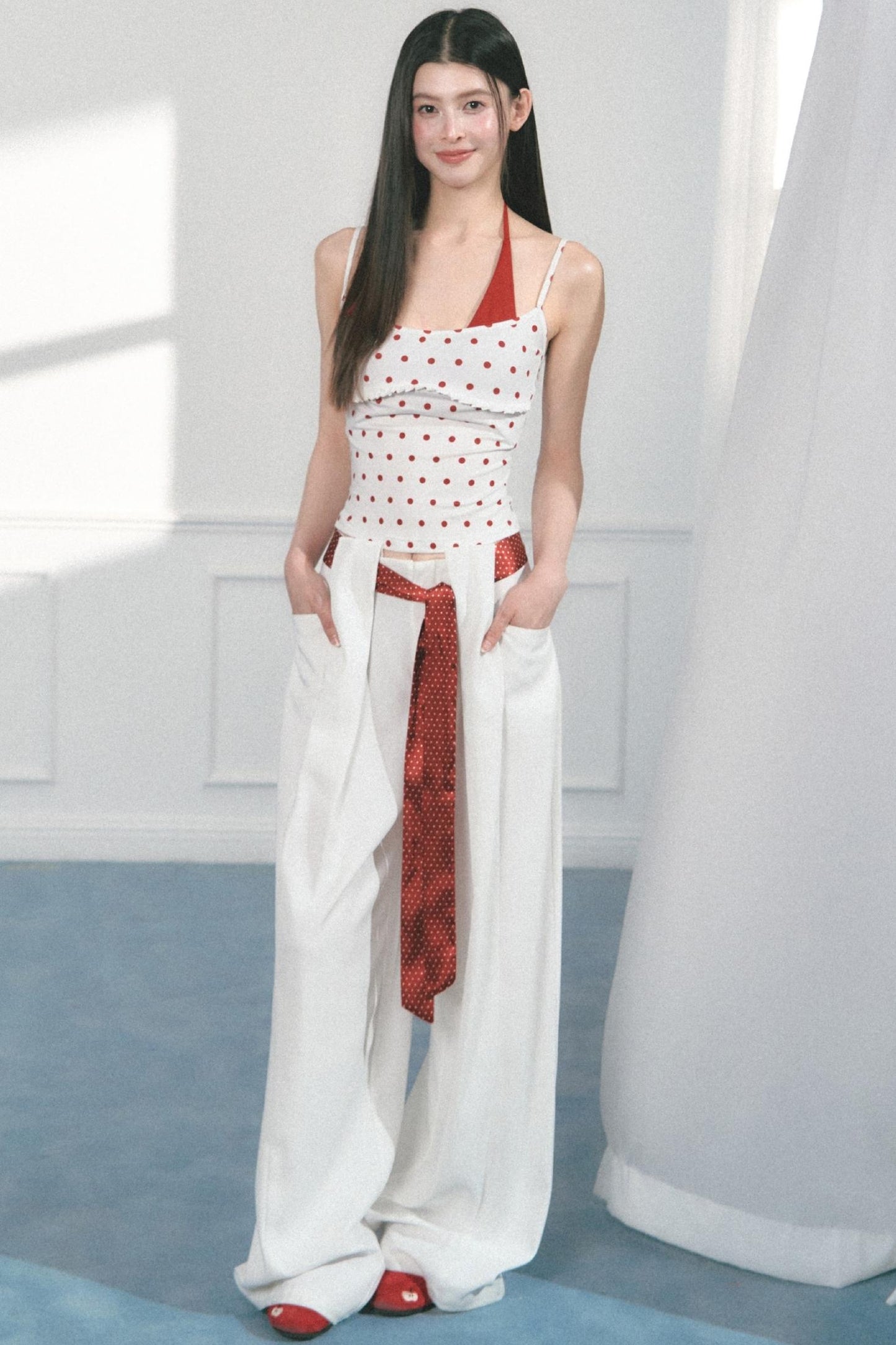 Polka Dot Wide Leg Pants