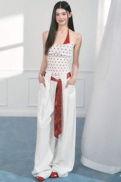 Polka Dot Wide Leg Pants