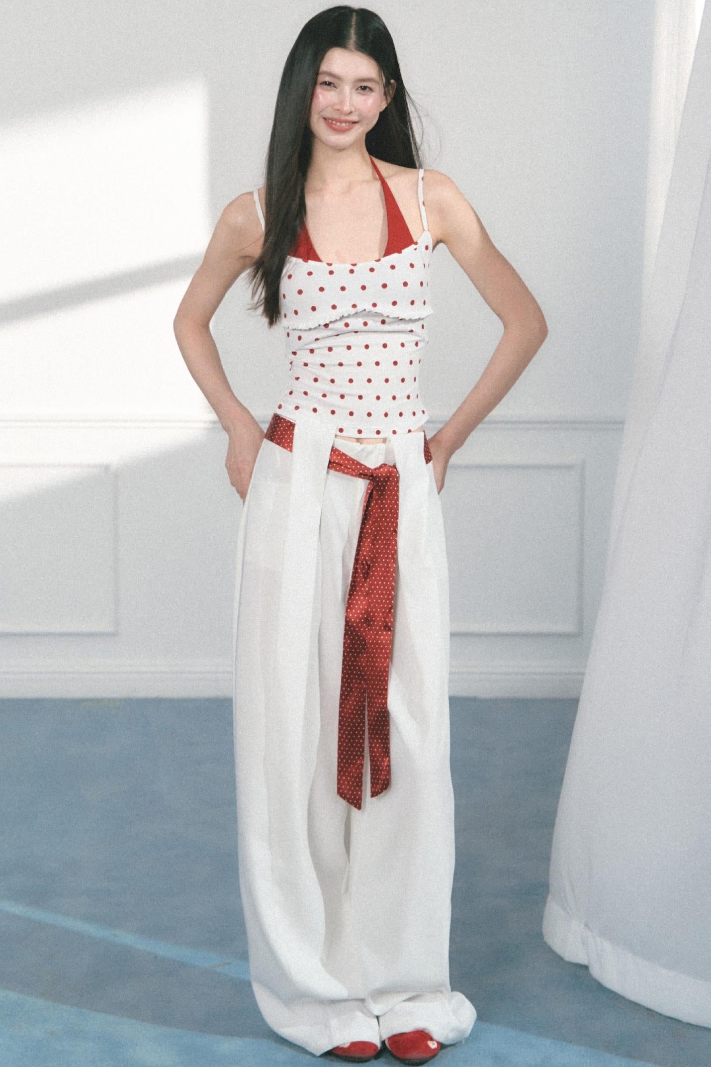 Polka Dot Wide Leg Pants