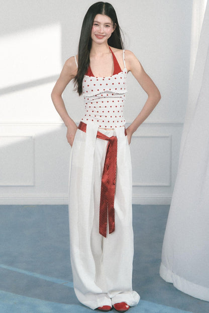 Polka Dot Wide Leg Pants