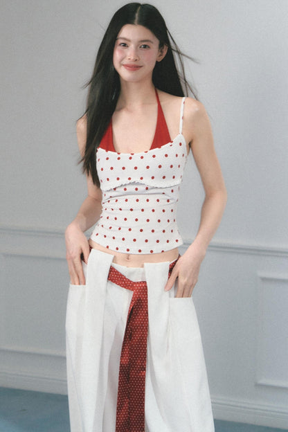 Polka Dot Wide Leg Pants