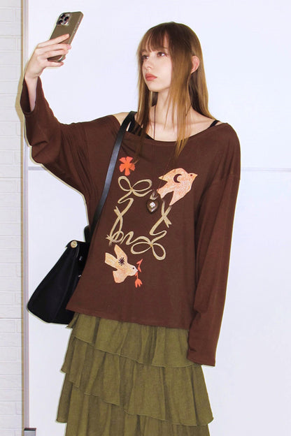 Amber Tencel Retro Bluse