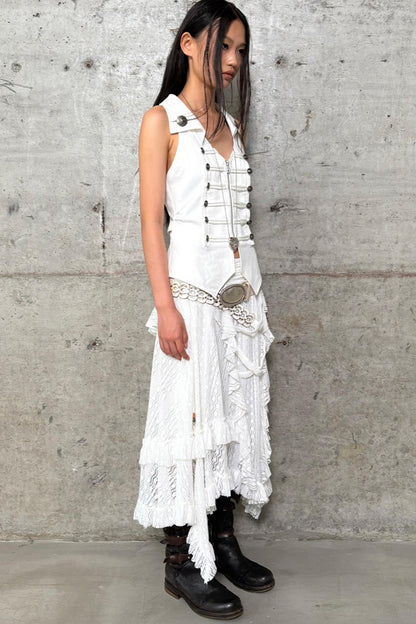 Slim Fit Double-Breasted Zipper Top