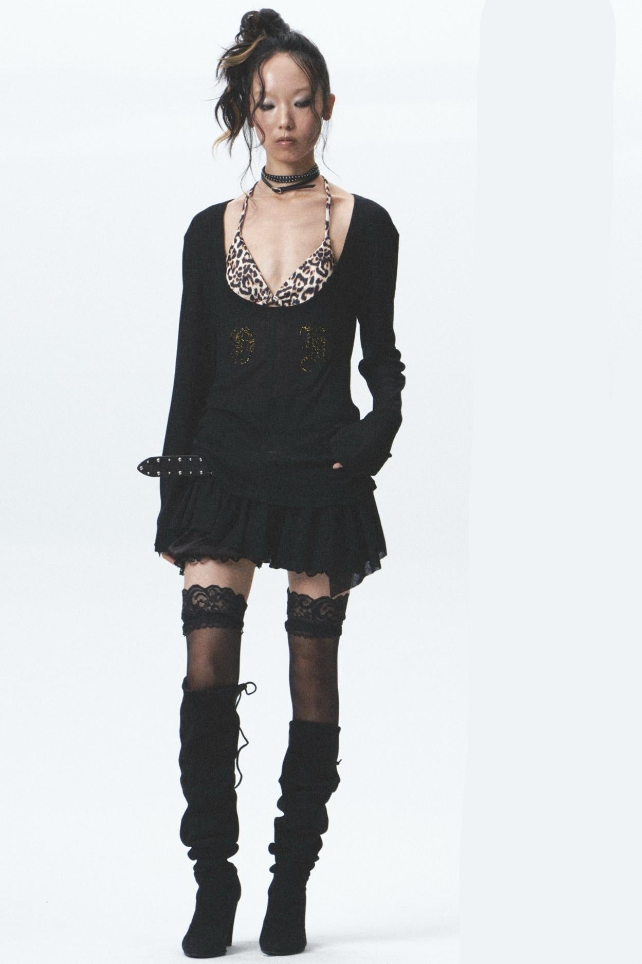 Flocked Sunshield Long Sleeve Skirt Set-Up