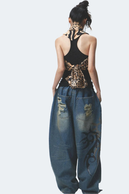 Distressed Denim Jeans