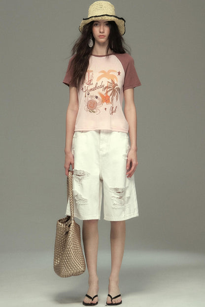 Cotton Island Raglan Sleeve T-shirt