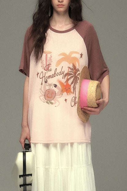 Cotton Island Raglan Sleeve T-shirt