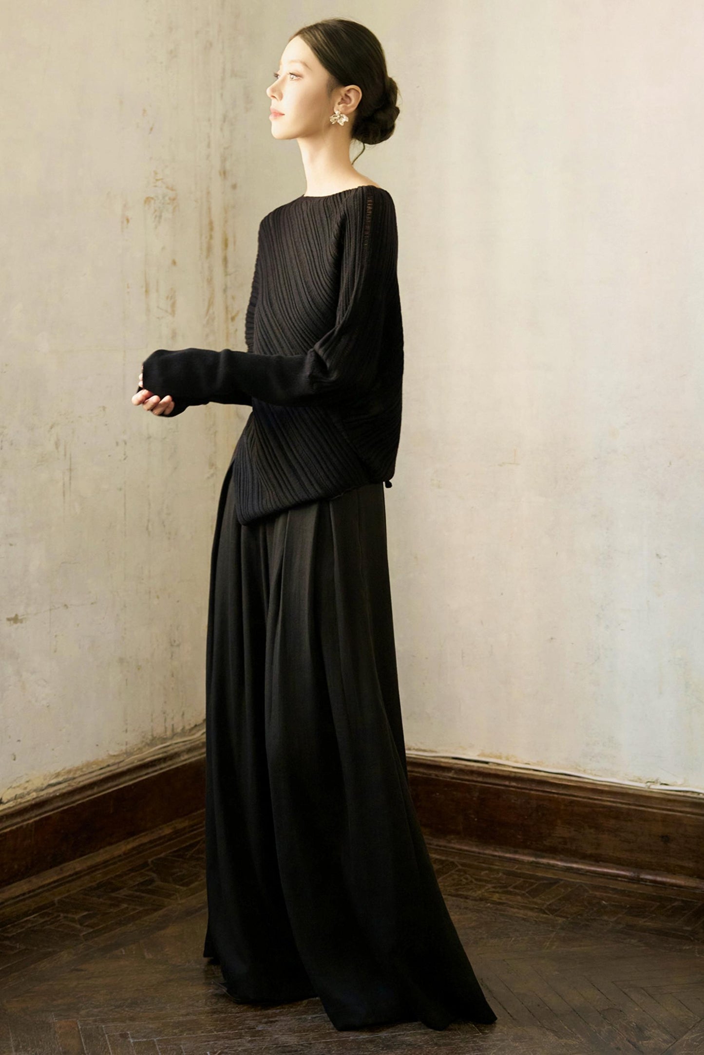 Lazy Bat Sleeve Wool Pullover Sweater