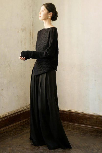 Lazy Bat Sleeve Wool Pullover Sweater