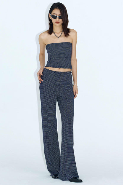 Slimming Striped Yoga Set with Shorts Set-Up