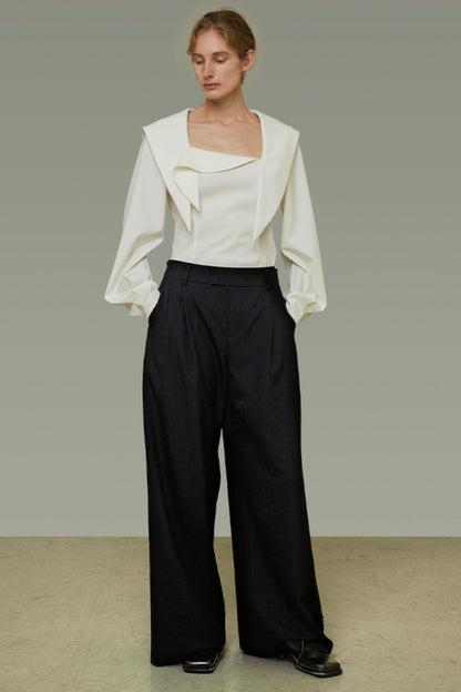 Casual Loose Pleated Wide Pants