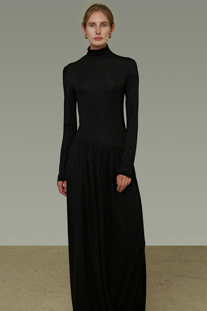 Slim High Neck Autumn Dress