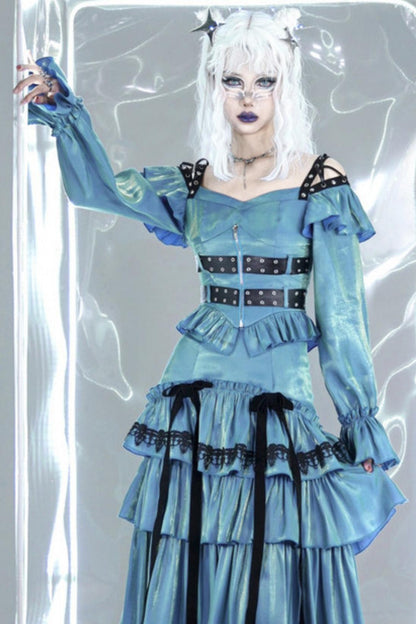 Futuristic Punk Tie Top