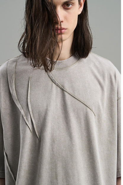Pleated Asymmetrical Tee