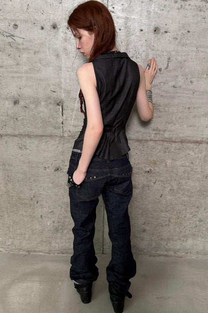 Color Block Slim Fit Jeans