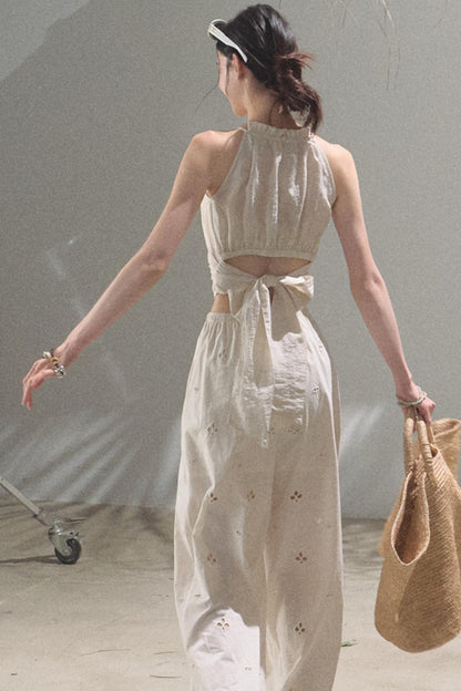 Self-Love Embroidered Summer Pants