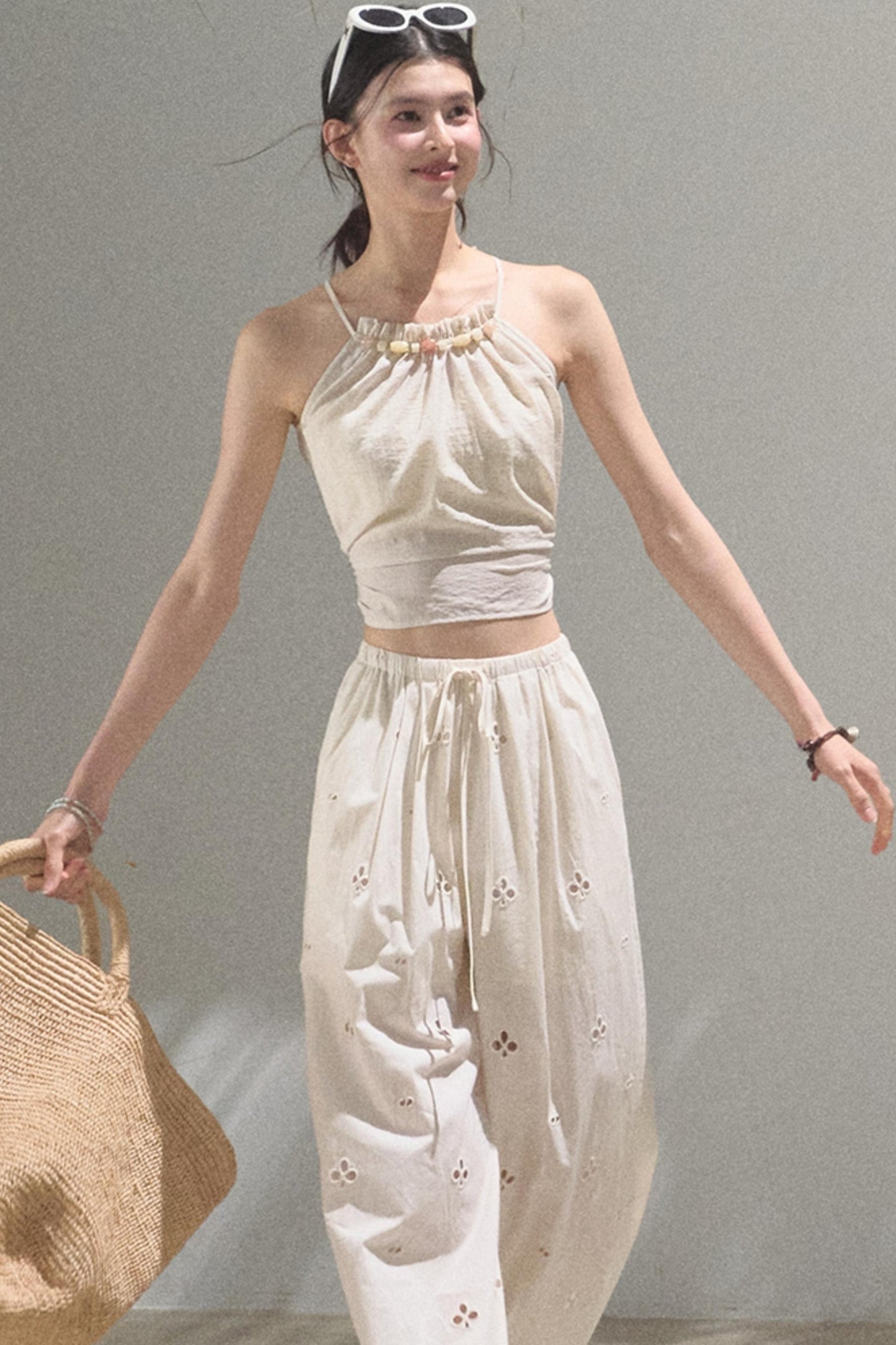 Self-Love Embroidered Summer Pants