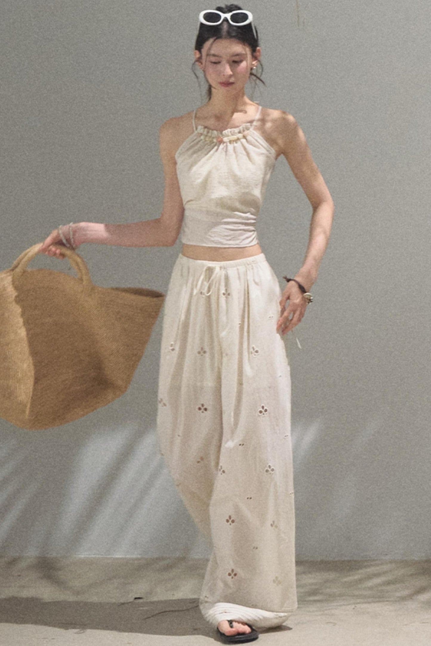 Self-Love Embroidered Summer Pants