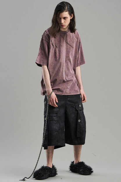 Pleated Asymmetrical Tee