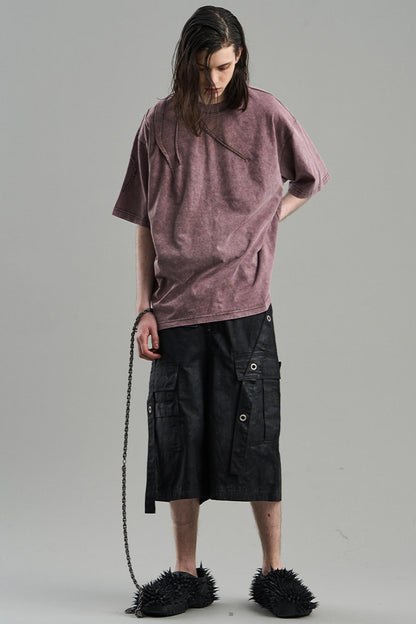 Pleated Asymmetrical Tee