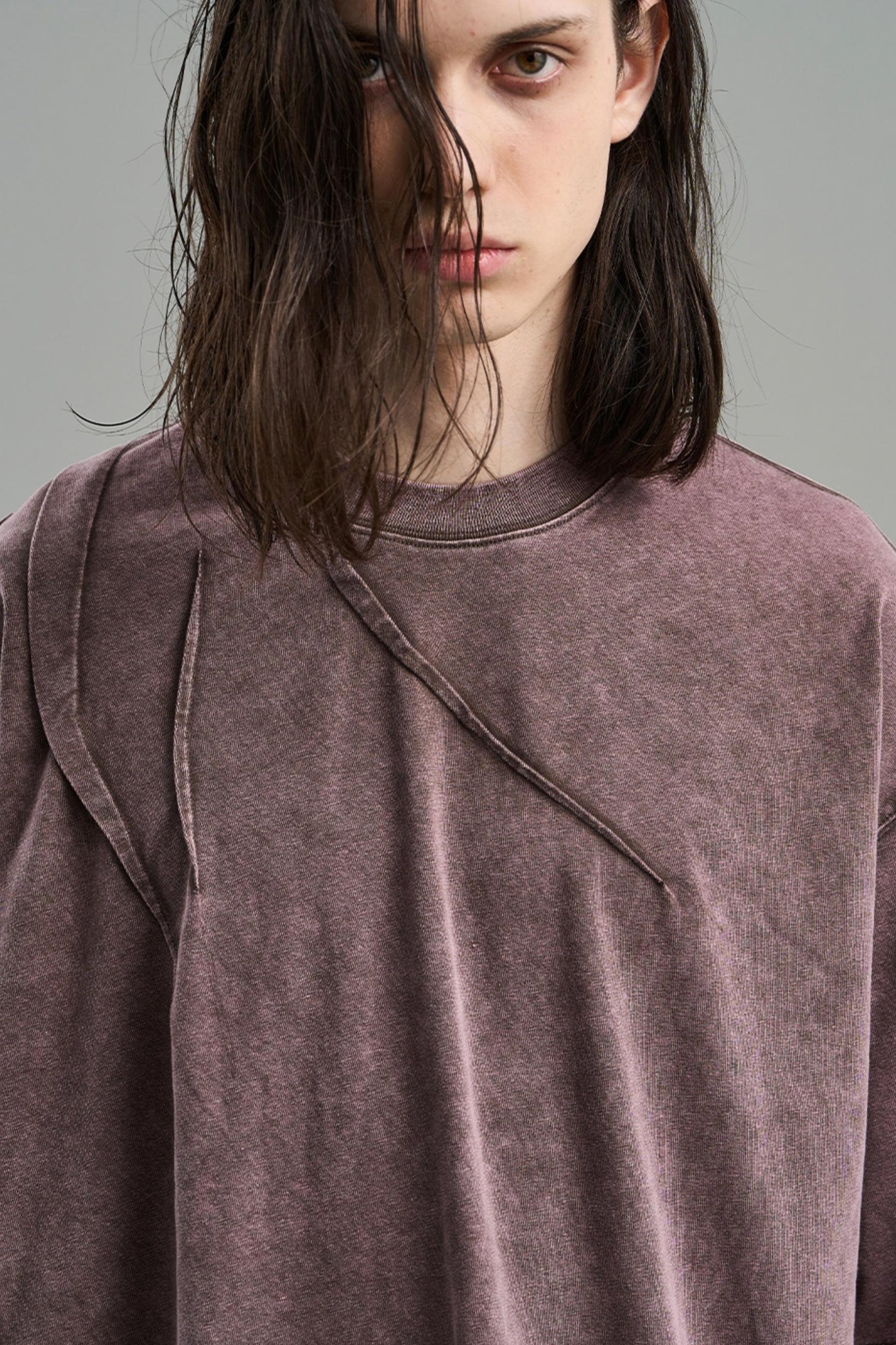 Pleated Asymmetrical Tee