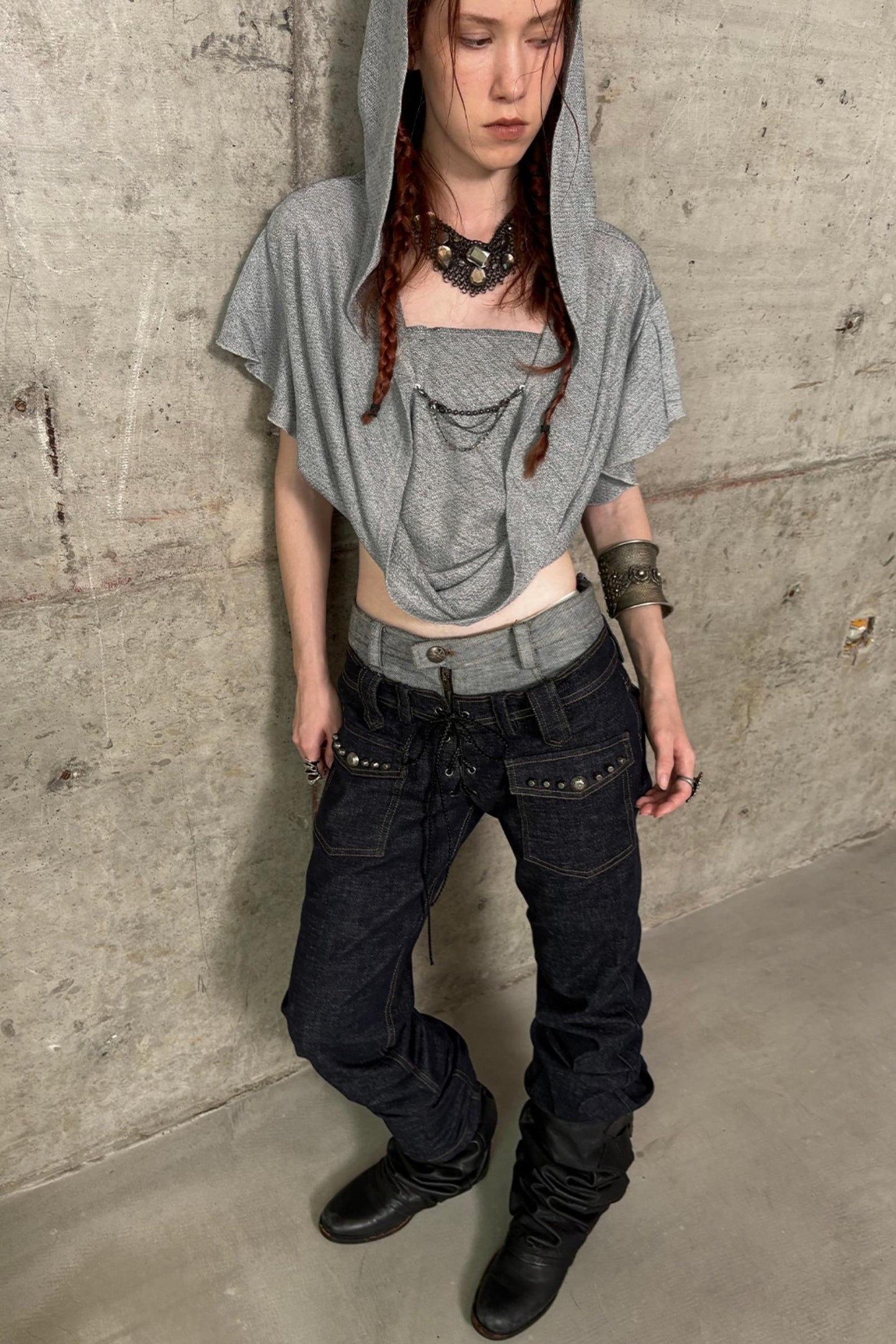 Color Block Slim Fit Jeans