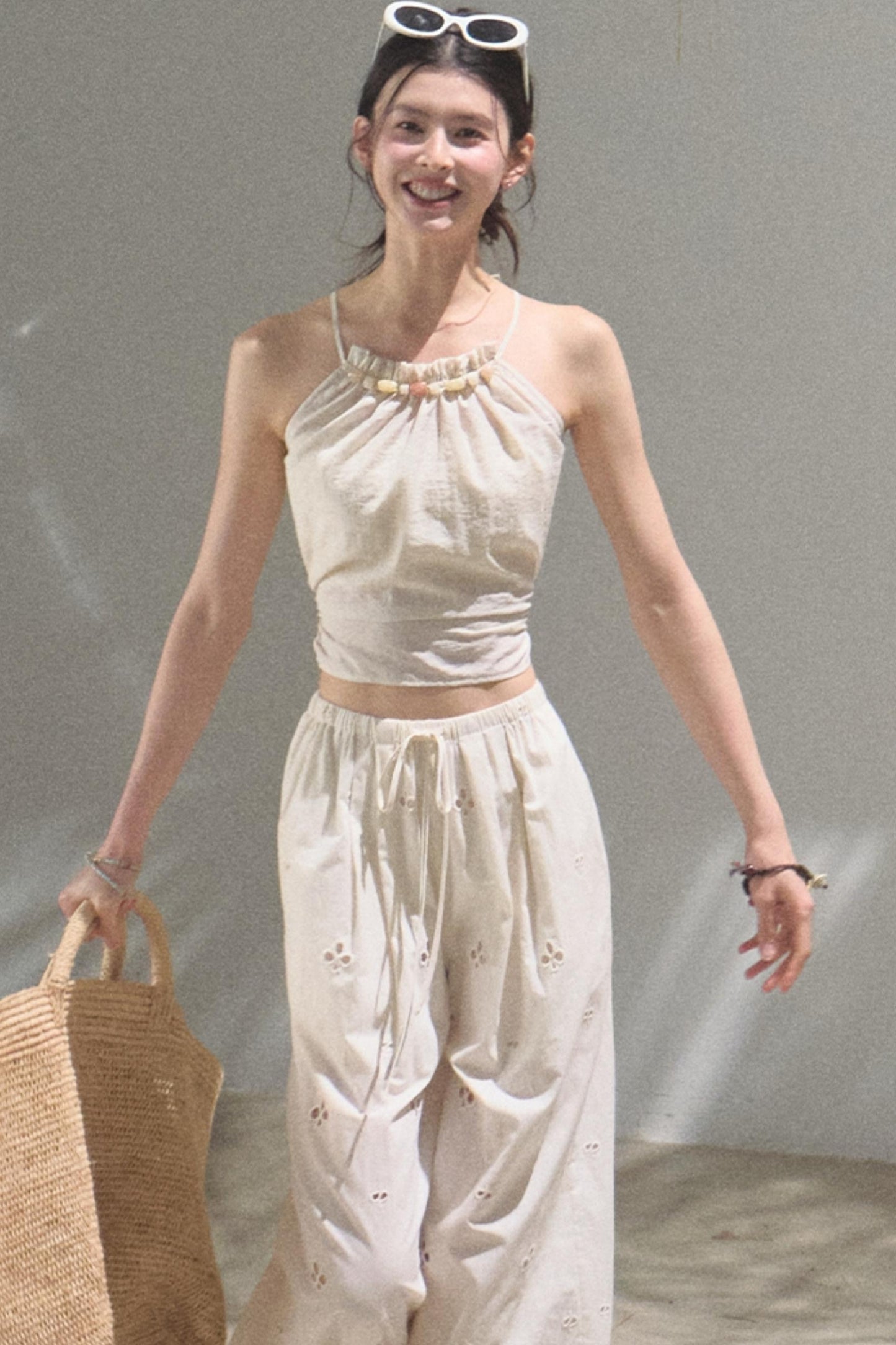 Self-Love Embroidered Summer Pants