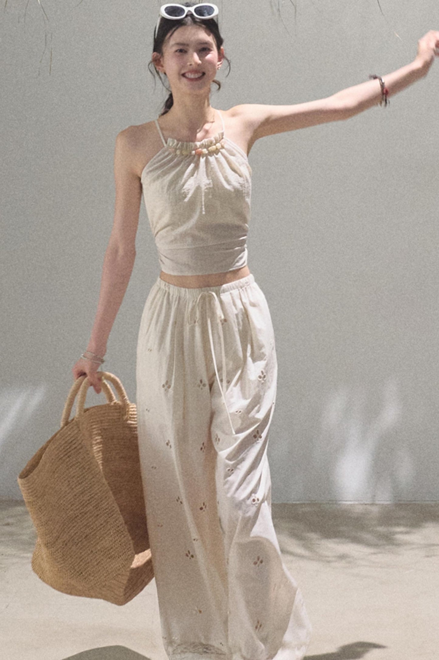 Self-Love Embroidered Summer Pants