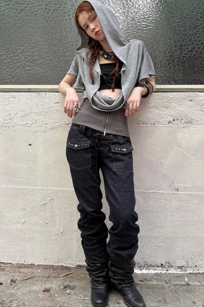 Color Block Slim Fit Jeans